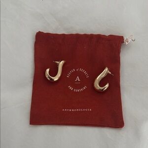 Anthropologie Gold Earrings